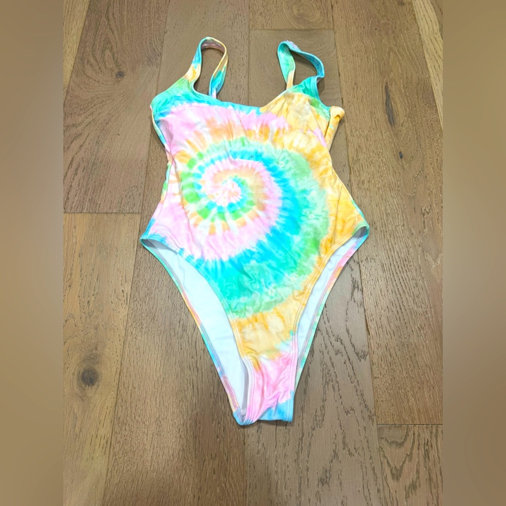 Stoney Clover Lane x Target Tie Dye Cheeky One Piece Swimsuit Retro Size Small